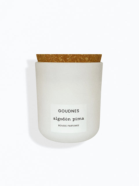 GOUDNES Algodon Pima Candle White Vessel